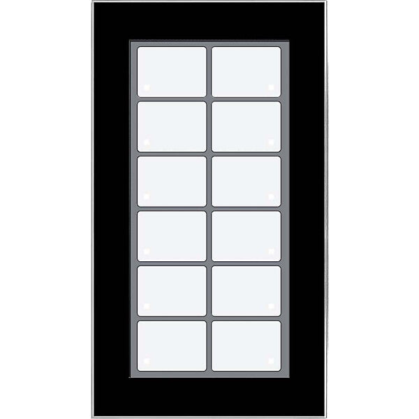 ISSENDORFF Glas-Tastenfeld schwarz m. 12 Tasten LCN - GT12B